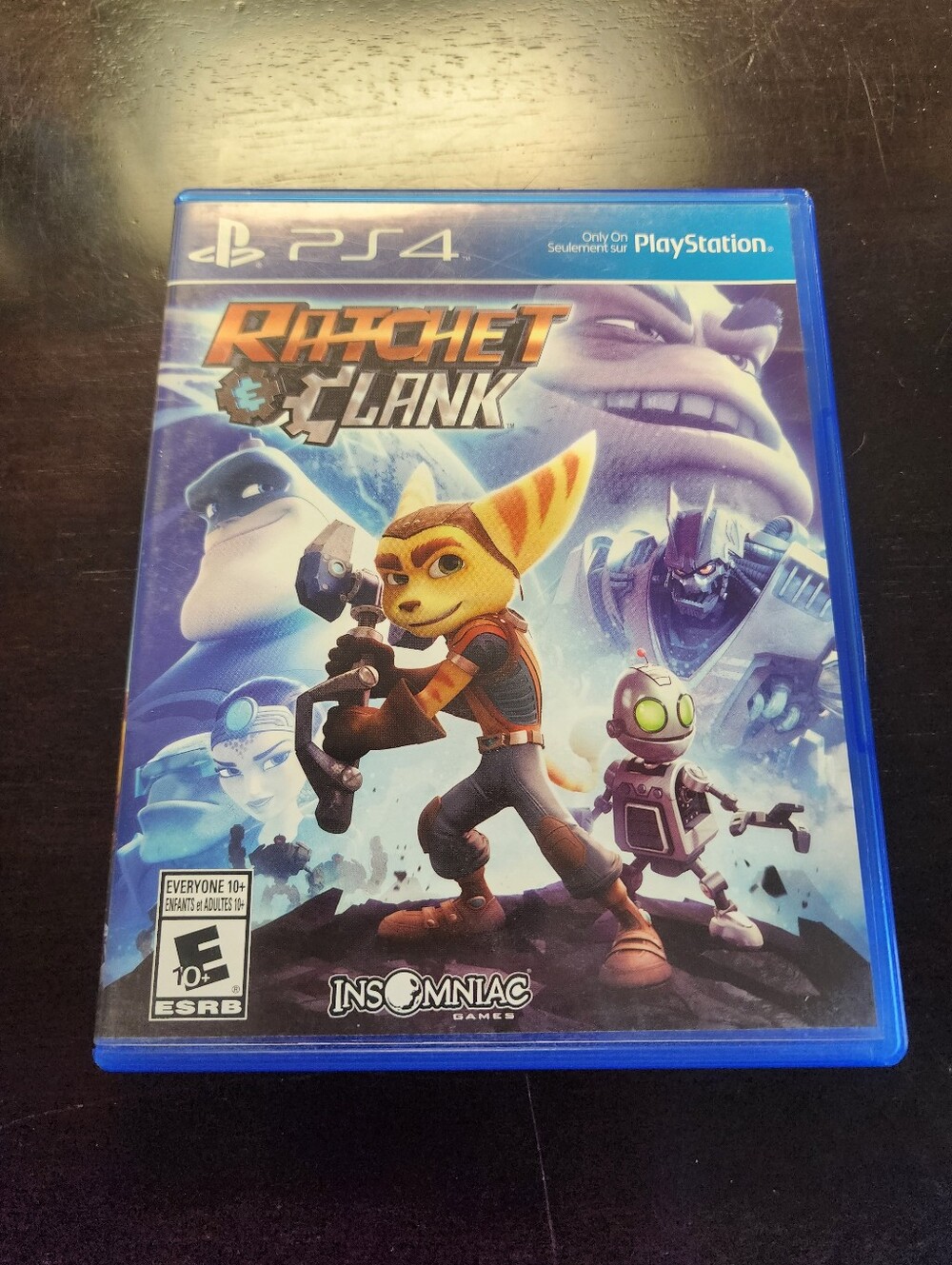Sony PS4 Ratchet & Clank - Blue Case with Colorful Cover Art